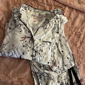 Victoria's Secret White and Pink Pajama Set
